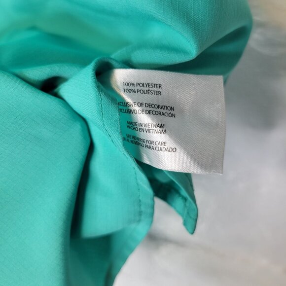 Eddie Bauer Men's Medium Button Front Shirt Short Sleeve Teal Blue Vented - Picture 4 of 4